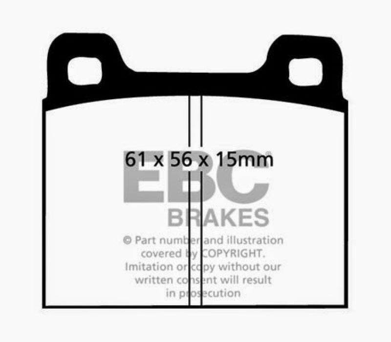 EBC 64-69 Porsche 911 2.0 (M Caliper) (Solid front rotor) Yellowstuff Front Brake Pads