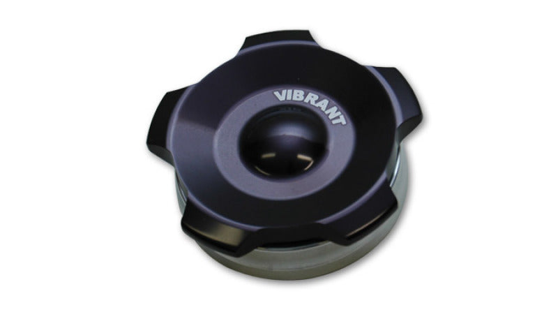 Vibrant 11291 - 2in OD Aluminum Weld Bungs w/ Anodized Black Aluminum Threaded Cap (incl. O-Ring)