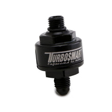 Load image into Gallery viewer, Turbosmart TS-0804-1003 - Billet Turbo Oil Feed Filter w/ 44 Micron Pleated Disc AN-4 Male to AN-4 ORB- Black