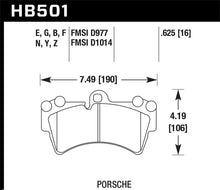 Load image into Gallery viewer, Hawk Performance HB501F.625 - Hawk Porsche HPS Street Front Brake Pads