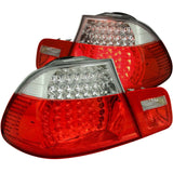 ANZO 321105 - 2000-2003 BMW 3 Series E46 LED Taillights Red/Clear