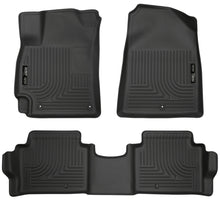 Load image into Gallery viewer, Husky Liners FITS: 98871 - 2017 Hyundai Elantra Weatherbeater Black Front and Second Row Floor Liners