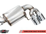 AWE Tuning 3015-42148 - 2019+ BMW M340i (G20) Non-Resonated Touring Edition Exhaust - Quad Chrome Silver Tips
