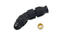 Load image into Gallery viewer, Vibrant 16575 - 45 Degree 5/16in Tube to Male -6AN Flare Adapter w/ Olive Inserts