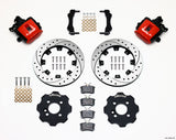 Wilwood 140-10885-DR - Combination Parking Brake Rear Kit 11.75in Drilled Red Mini Cooper