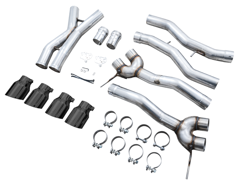 AWE Tuning 3020-42482 -AWE Track Edition Catback Exhaust for BMW G8X M3/M4 - Diamond Black Tips