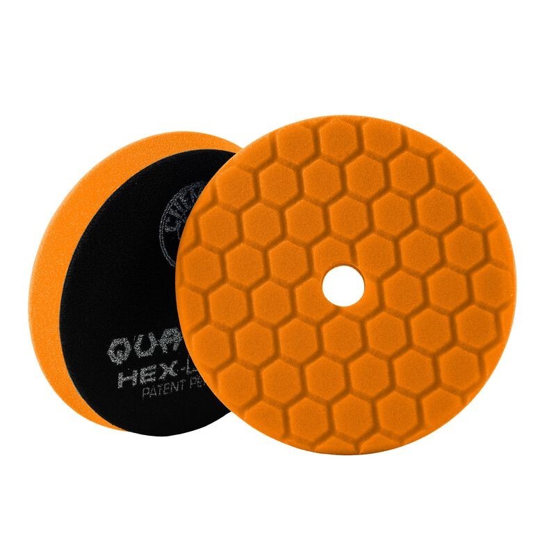 Chemical Guys BUFX112HEX5 - Hex-Logic Quantum Medium-Heavy Cutting Pad - Orange - 5.5in