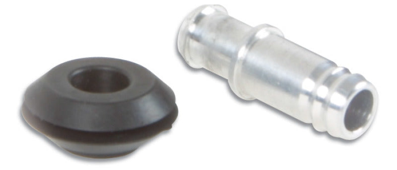Vibrant 2895 - 10mm (2/5in) O.D. Aluminum Vacuum Hose Fitting (includes Rubber Grommet)