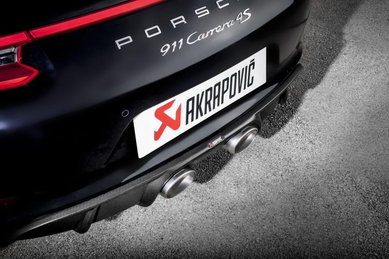 Akrapovic S-PO/TI/5H - 16-17 Porsche 911 Carrera S/4/4S/GTS (991.2) Slip-On Line (Titanium) w/ Titanium Tips