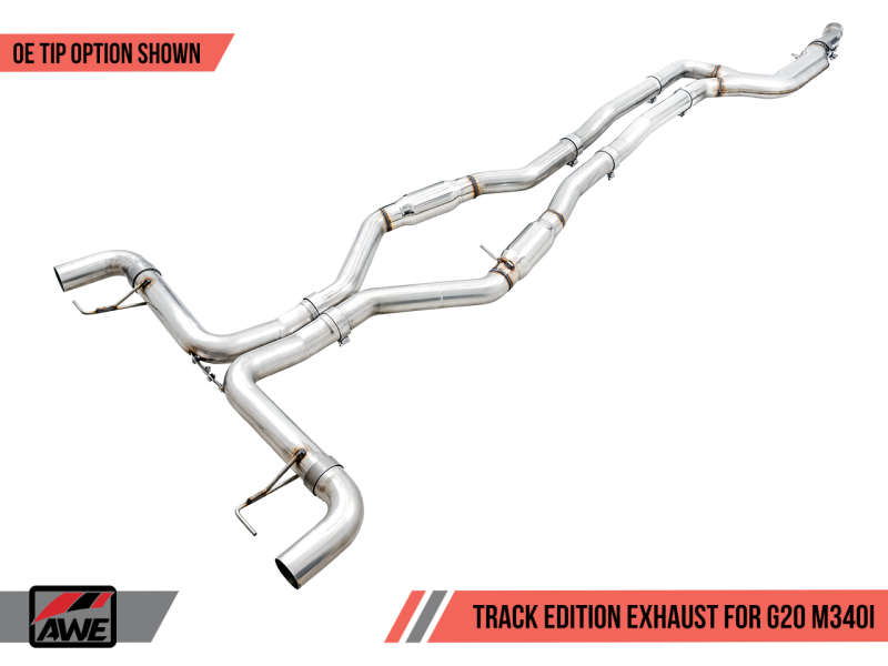 AWE Tuning 3015-11058 - 2019+ BMW M340i (G20) Non-Resonated Touring Edition Exhaust (Use OE Tips)