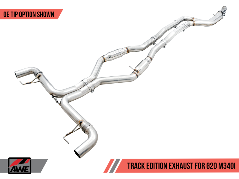 AWE Tuning 3020-11032 - 2019+ BMW M340i (G20) Track Edition Exhaust (Use OE Tips)