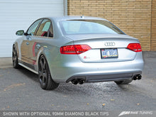 Load image into Gallery viewer, AWE Tuning 3010-43014 - Audi B8 / B8.5 S4 3.0T Touring Edition Exhaust - Diamond Black Tips (90mm)