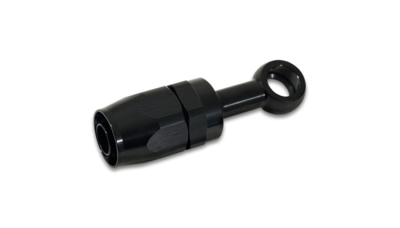 Vibrant 24083 - -8AN Banjo Hose End Fitting for use with M12 or 7/16in Banjo Bolt - Aluminum Black