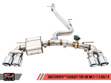 Load image into Gallery viewer, AWE Tuning 3025-42066 - Volkswagen Golf R MK7.5 SwitchPath Exhaust w/Chrome Silver Tips 102mm