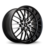 Konig LA77T04405 - Lace 17x7 10x100/114.3 ET40 Black/Machine Spoke