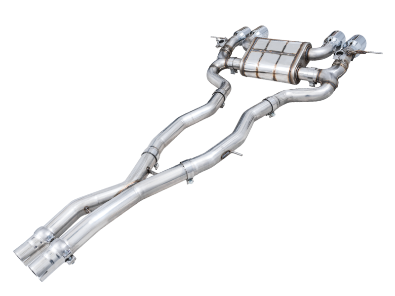 AWE Tuning 3025-43480 -AWE SwitchPath Catback Exhaust for BMW G8X M3/M4 - Chrome Silver Tips