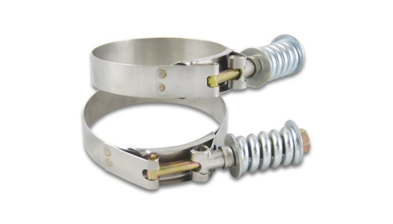 Vibrant 27820 - SS T-Bolt Clamps Pack of 2 Size Range: 2.25in to 2.55in O.D. For use w/ 2.00in I.D. Coupling