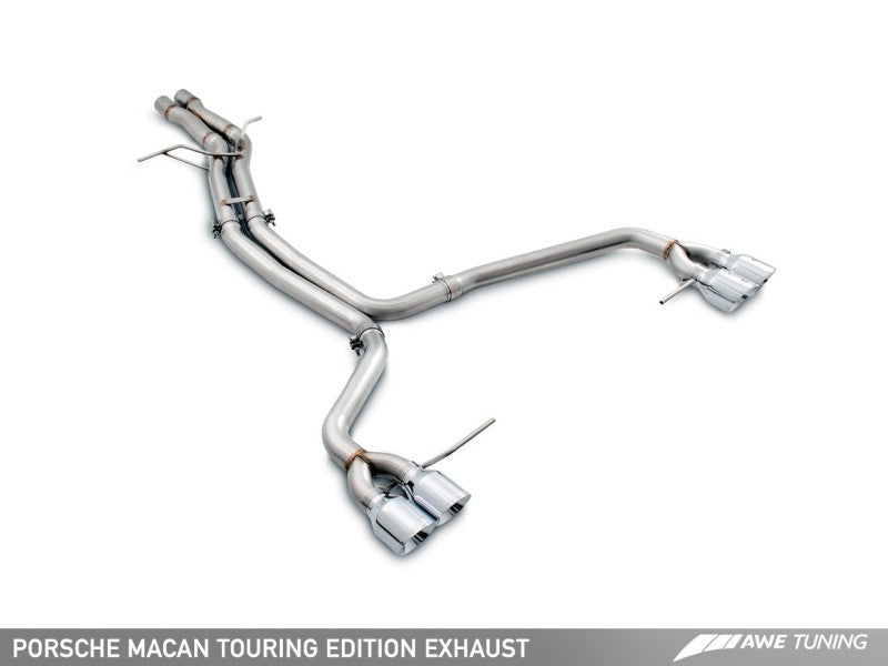 AWE Tuning 3015-43072 - Porsche Macan Touring Edition Exhaust System - Diamond Black 102mm Tips