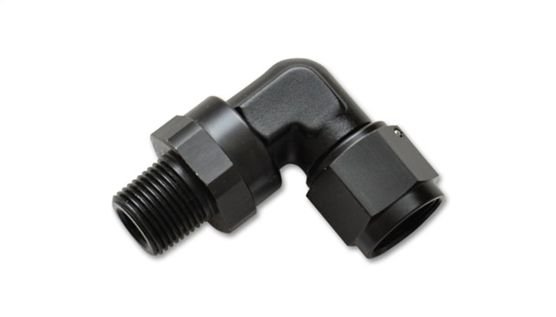 Vibrant 11380 - -3AN to 1/8in NPT Female Swivel 90 Degree Adapter Fitting