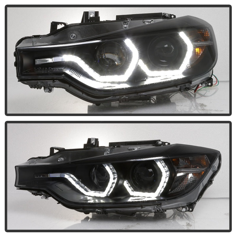 SPYDER 5085047 -Spyder 12-14 BMW F30 3 Series 4DR Projector Headlights - LED DRL - Blk Smoke PRO-YD-BMWF3012-DRL-BSM