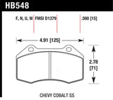 Hawk Performance HB548B.510 -Hawk 08-10 Chevrolet Cobalt / HHR HPS 5.0 Front Brake Pads