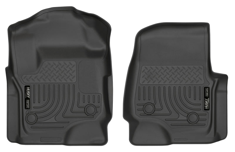 Husky Liners FITS: 13321 - 17 Ford F-250 Super Duty SuperCab WeatherBeater Black Floor Liners