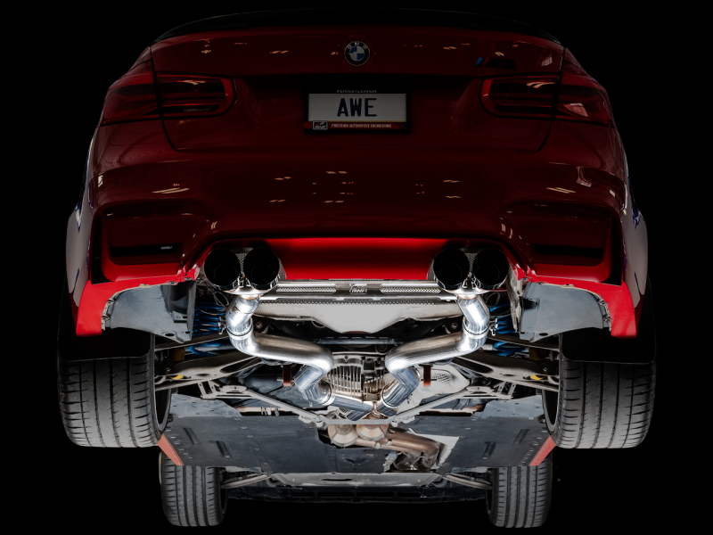 AWE Tuning 3025-43074 - BMW F8X M3/M4 SwitchPath Catback Exhaust - Diamond Black Tips