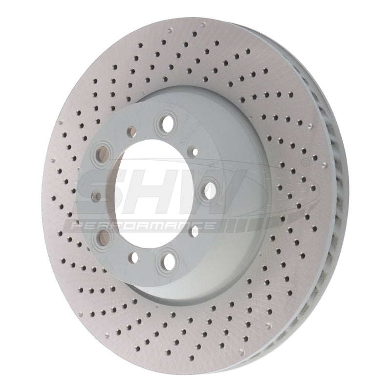 SHW Performance PRL31524 -SHW 17-21 Porsche 911 Carrera 3.0L w/o Ceramic Brakes Left Rear Cross-Drilled MB Brake Rotor