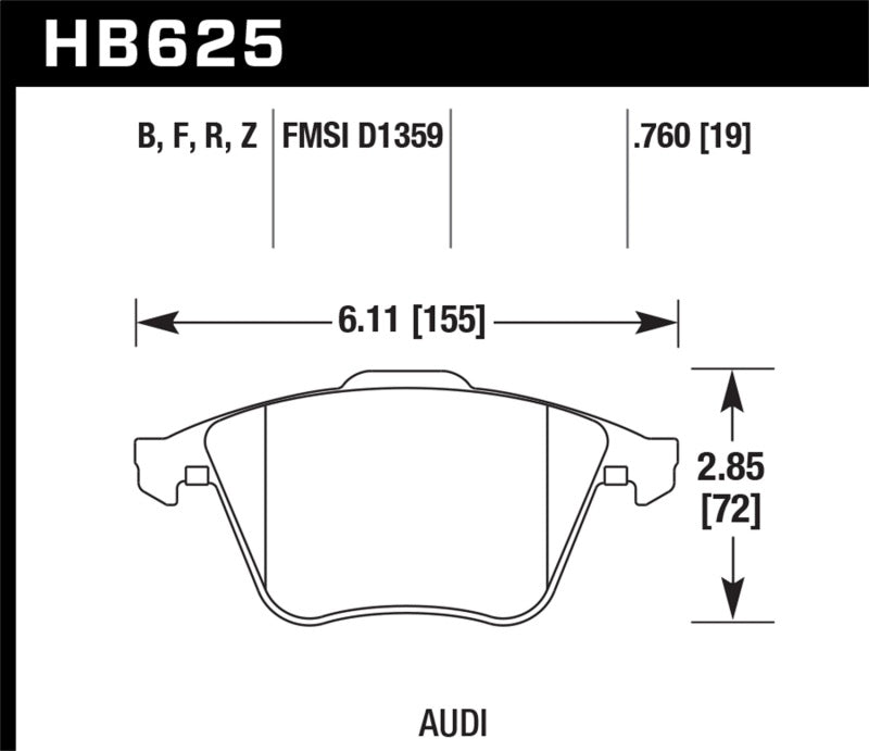 Hawk Performance HB625Z.760 - Ceramic Street Brake Pads