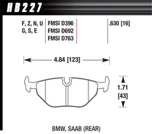 Load image into Gallery viewer, Hawk Performance HB227E.630 - Hawk BMW 3/5/7 Series / M3 / Z3 / Z4 Race Blue 9012 Rear Brake Pads