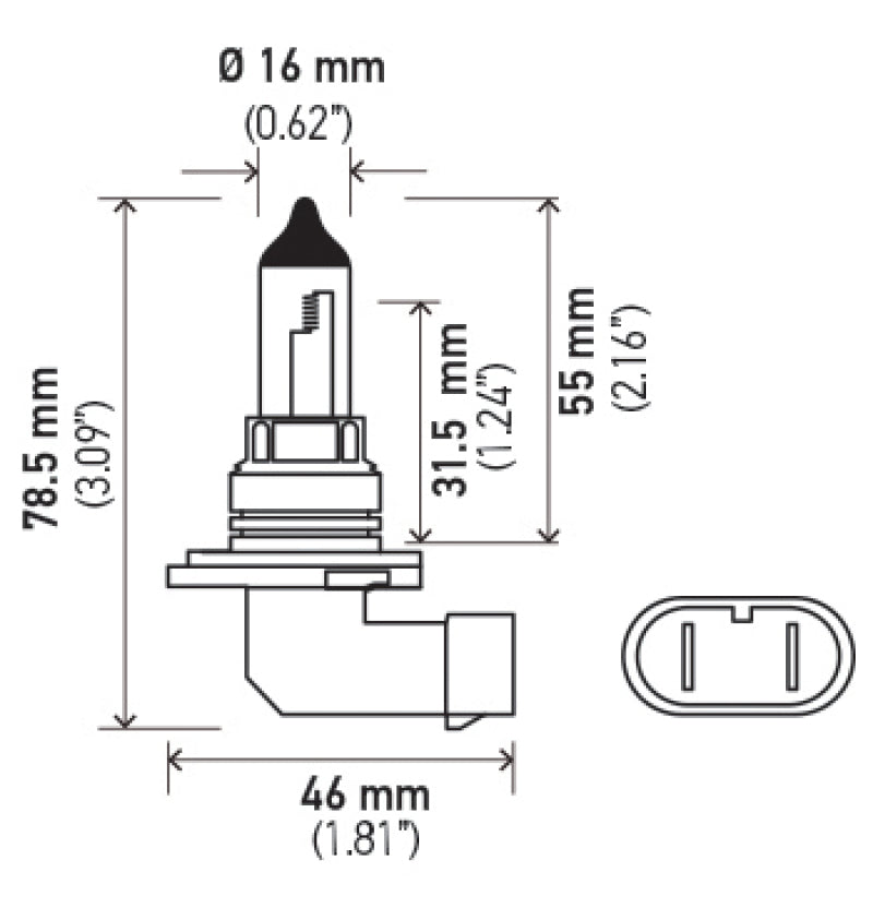 Hella Optilux HB4 9006 12V/55W XY Xenon Yellow Bulb