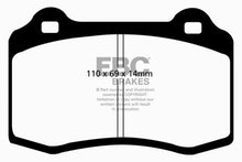 Load image into Gallery viewer, EBC 96-00 Lotus Esprit Turbo 2.0 Turbo GT3 Yellowstuff Rear Brake Pads