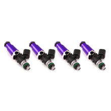 Load image into Gallery viewer, Injector Dynamics ID1050X Injectors 14mm (Purple) Top (Set of 4)