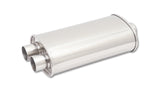 Vibrant 1136 - StreetPower Oval Muffler 5in x 9in x 15in - 3in inlet/Dual Outlet (Center In - Dual Out)