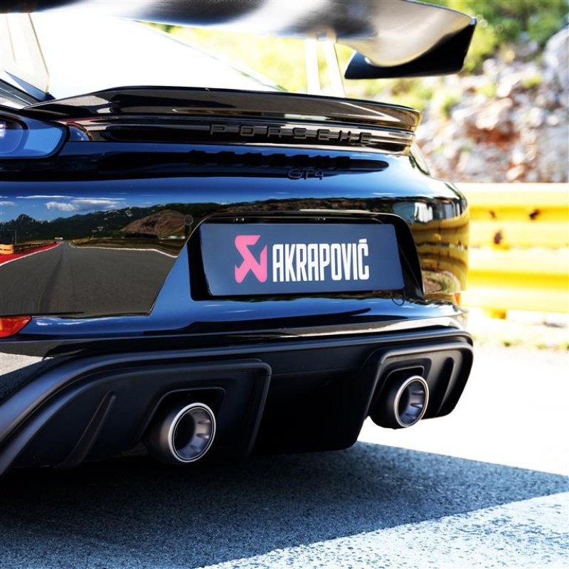 Akrapovic TP-T/S/27 - 2020+ Porsche Cayman GT4 (718) Tail Pipe Set (Titanium)