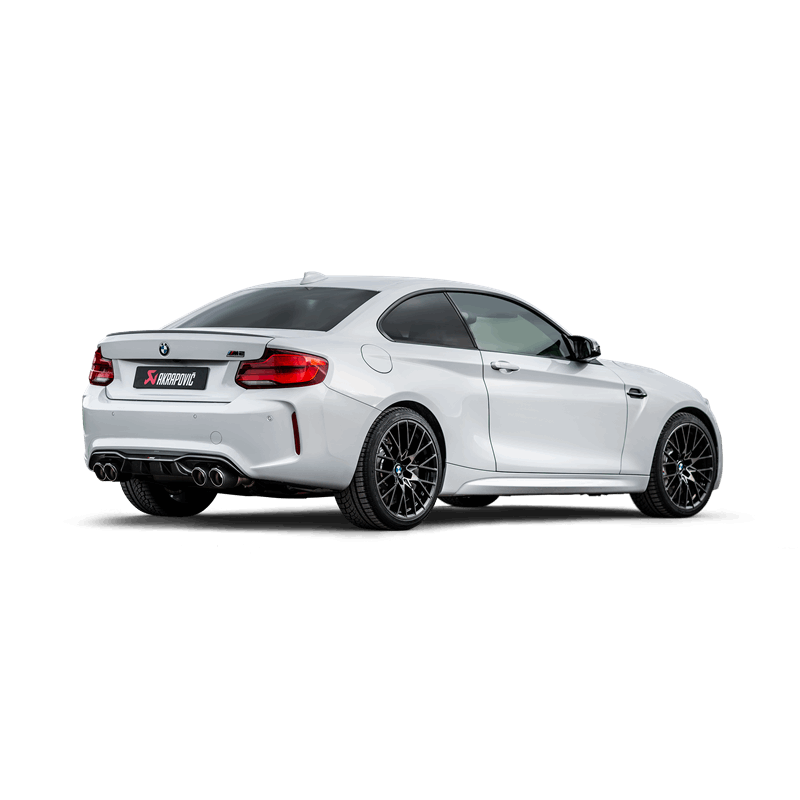 Akrapovic S-BM/T/3H - 2018+ BMW M2 Competition/M2 CS (F87N) Slip-On Line (Titanium) w/Carbon Fiber Tips