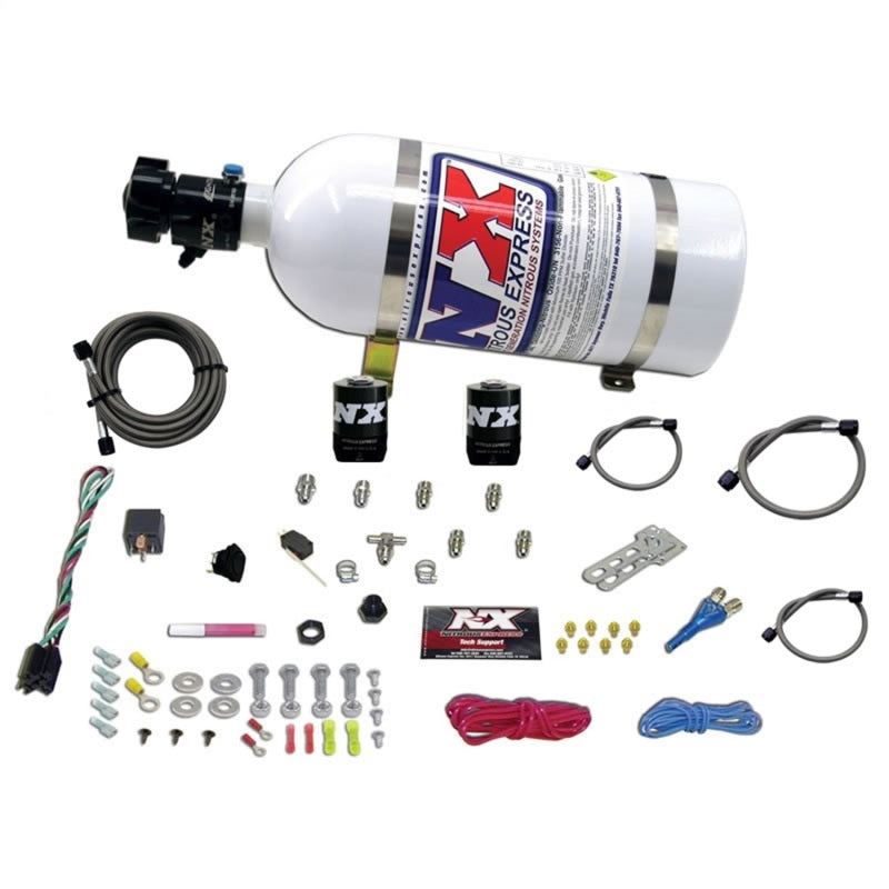 Nitrous Express 20923-10 - All Sport Compact EFI Single Nozzle Nitrous Kit (35-50-75HP) w/10lb Bottle