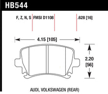 Load image into Gallery viewer, Hawk Performance HB544F.628 - Hawk Audi A3 / A4 / A6 Quattro HPS Rear Brake Pads