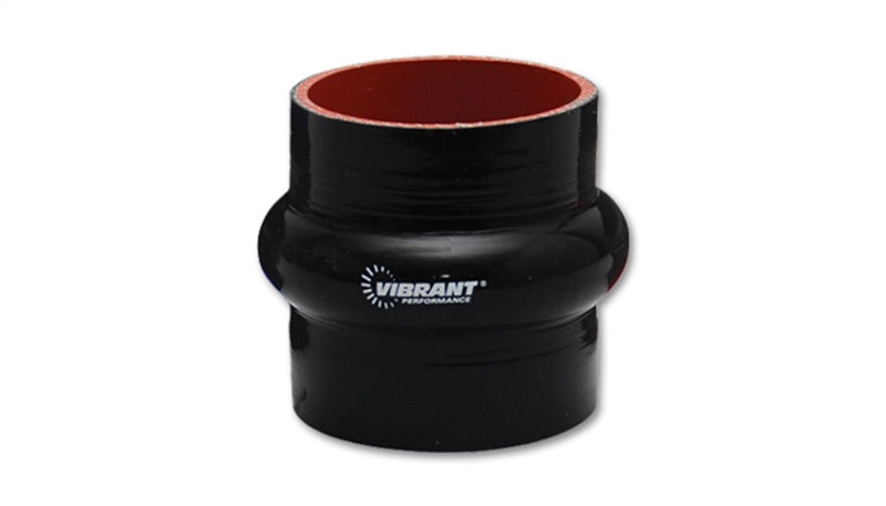 Vibrant 2729 - 4 Ply Reinforced Silicone Hump Hose Connector - 1.5in I.D. x 3in long (BLACK)