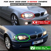 Load image into Gallery viewer, SPYDER 5042415 - Spyder BMW E46 3-Series 02-05 4DR Projector Headlights 1PC LED Halo Blk PRO-YD-BMWE4602-4D-AM-BK
