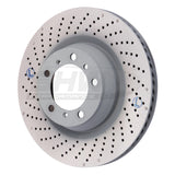 SHW Performance PRL39977 -SHW 07-13 Porsche 911 Turbo 3.8L w/o Ceramic Brakes Left Rear Drilled-Dimpled MB Brake Rotor