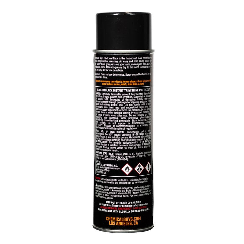 Chemical Guys AIR_SPRAY_1 - Black on Black Instant Trim Shine Spray Dressing - 11oz