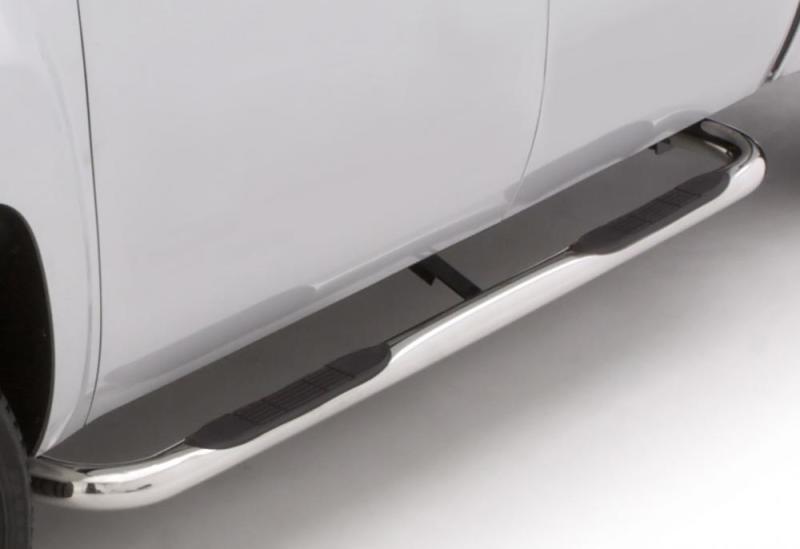 Lund 09-14 Ford F-150 SuperCrew 3in. Round Bent SS Nerf Bars - Polished