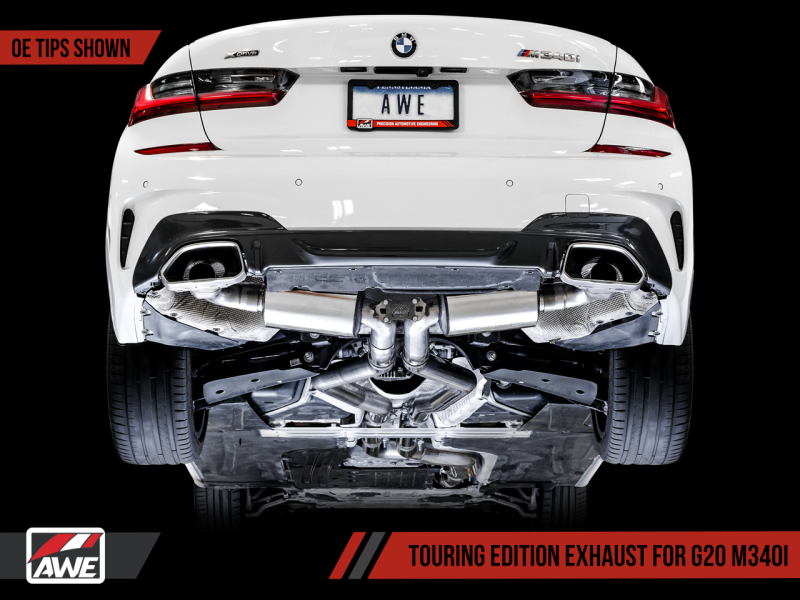 AWE Tuning 3015-11058 - 2019+ BMW M340i (G20) Non-Resonated Touring Edition Exhaust (Use OE Tips)