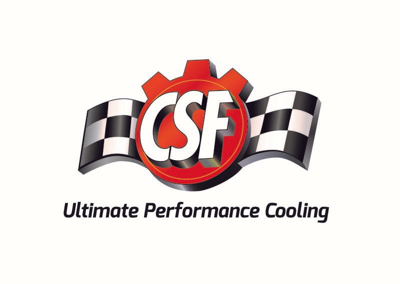 CSF 2858X - Universal Half Radiator w/-16AN & Slip-On Fittings/12in SPAL Fan & Shroud