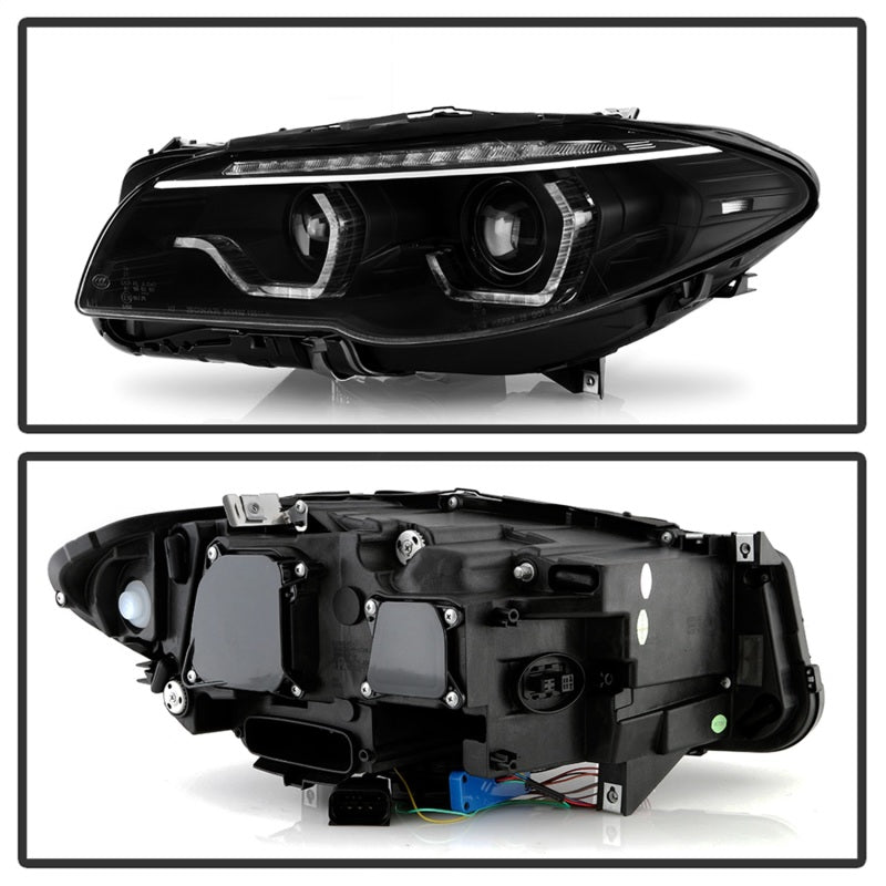 SPYDER 5088208 -Spyder BMW 5 Series F10 11-13 Xenon/HID AFS Projector Headlights - Black PRO-YD-BMWF10HIDAFS-SEQ-BK