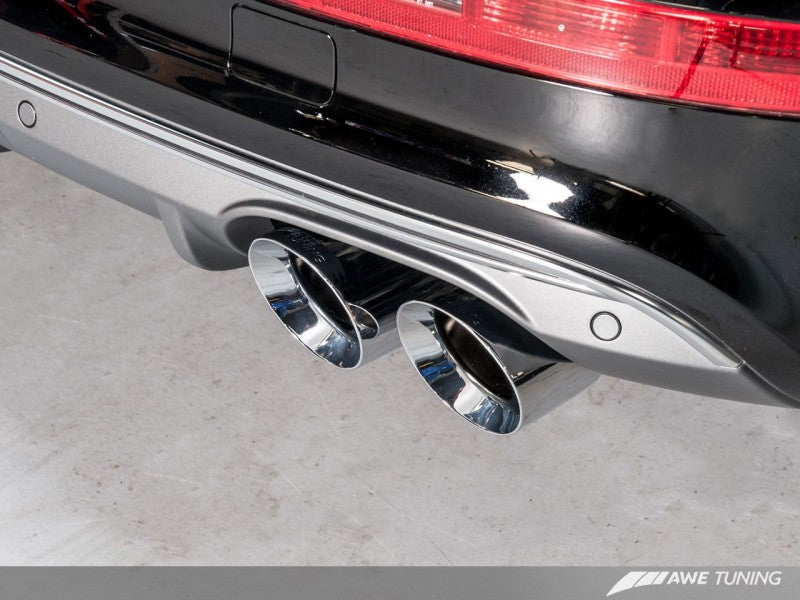 AWE Tuning 3015-42052 - Audi 8R SQ5 Touring Edition Exhaust - Quad Outlet Chrome Silver Tips
