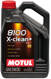 Motul 106377 - 5L Synthetic Engine Oil 8100 5W30 X-CLEAN Plus - Case of 4