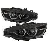 SPYDER 5086754 -Spyder 12-14 BMW F30 3 Series 4DR Projector Headlights - Black PRO-YD-BMWF3012-AFSHID-BK