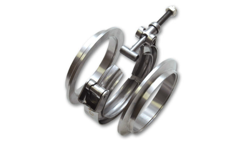 Vibrant 1491 - T304 SS V-Band Flange Assembly for 3in O.D. Tubing incl 2 V-Band flanges & 1 V-Band Clamp